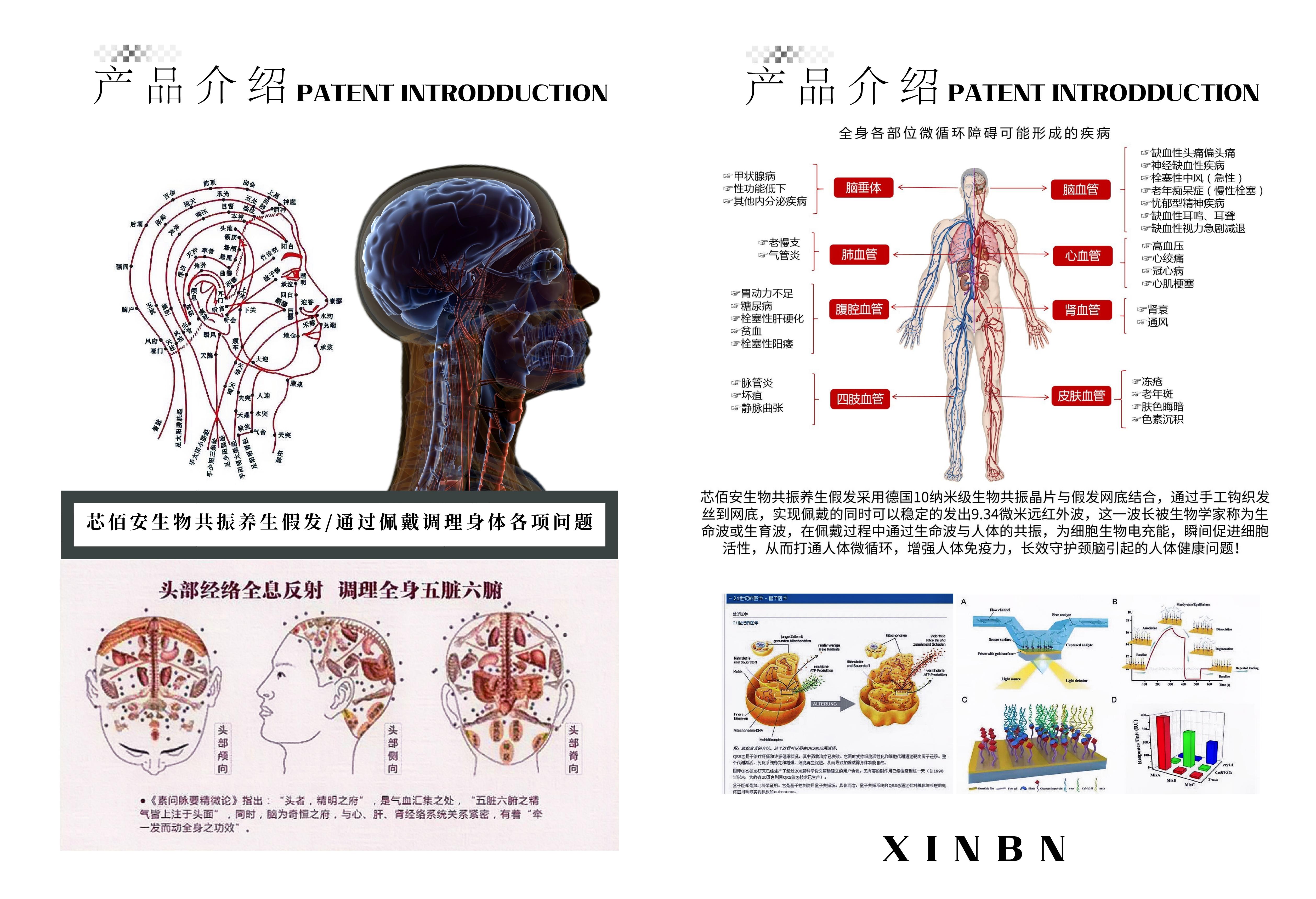 ​芯佰安生物共振养生假发